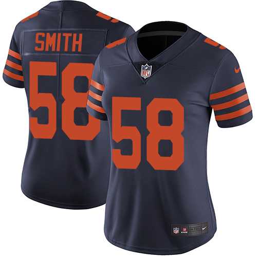 Women's Nike Chicago Bears #58 Roquan Smith Navy Blue Alternate Stitched NFL Vapor Untouchable Limited Jersey