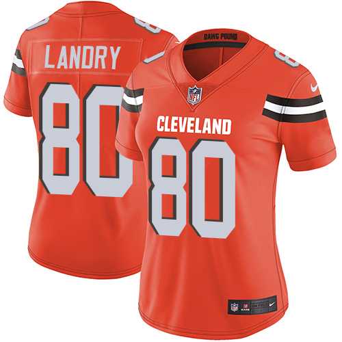 Women's Nike Cleveland Browns #80 Jarvis Landry Orange Alternate Stitched NFL Vapor Untouchable Limited Jersey