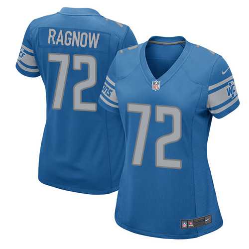 Women's Nike Detroit Lions #72 Frank Ragnow Home Blue Game NFL