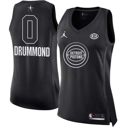 Women's Nike Detroit Pistons #0 Andre Drummond Black NBA Jordan Swingman 2018 All-Star Game Jersey