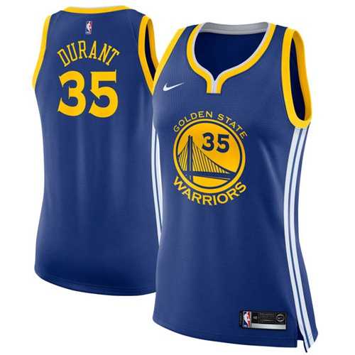 Women's Nike Golden State Warriors #35 Kevin Durant Blue NBA Swingman Icon Edition Jersey