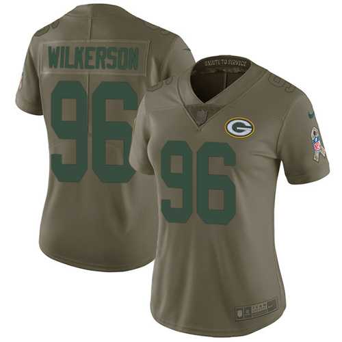 Women's Nike Green Bay Packers #96 Muhammad Wilkerson Olive Stitched NFL Limited 2017 Salute to Service Jersey
