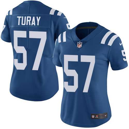 Women's Nike Indianapolis Colts #57 Kemoko Turay Royal Blue Team Color Stitched NFL Vapor Untouchable Limited Jersey