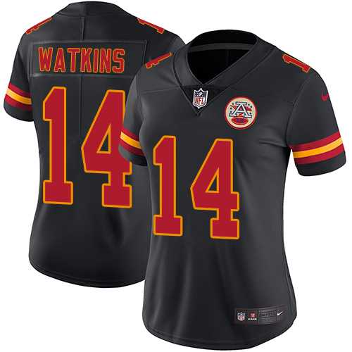 Women's Nike Kansas City Chiefs #14 Sammy Watkins Black Stitched NFL Limited Rush Jersey