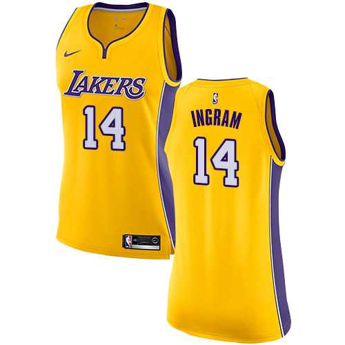 Women's Nike Los Angeles Lakers #14 Brandon Ingram Gold NBA Swingman Icon Edition Jersey