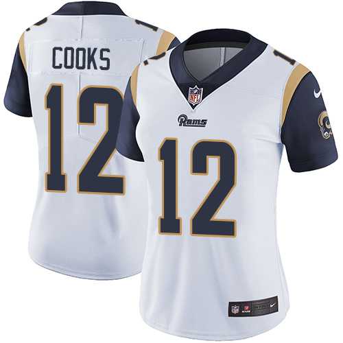 Women's Nike Los Angeles Rams #12 Brandin Cooks White Stitched NFL Vapor Untouchable Limited Jersey