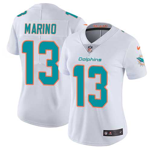 Women's Nike Miami Dolphins #13 Dan Marino White Stitched NFL Vapor Untouchable Limited Jersey