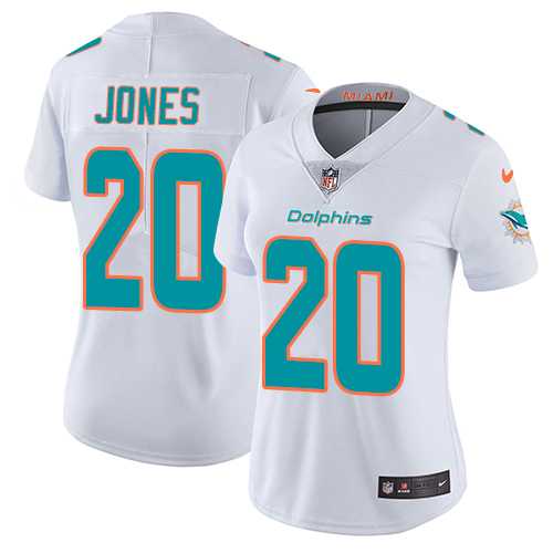 Women's Nike Miami Dolphins #20 Reshad Jones White Stitched NFL Vapor Untouchable Limited Jersey