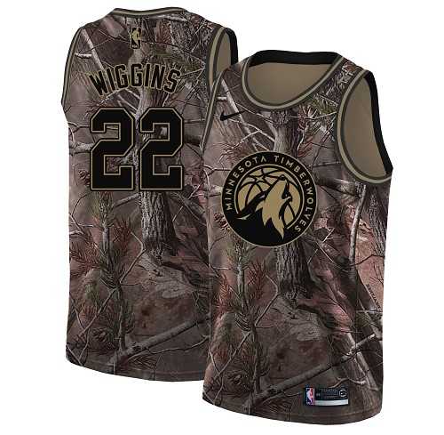 Women's Nike Minnesota Timberwolves #22 Andrew Wiggins Camo NBA Swingman Realtree Collection Jersey