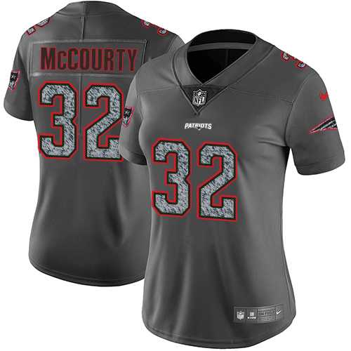 Women's Nike New England Patriots #32 Devin McCourty Gray Static NFL Vapor Untouchable Limited Jersey