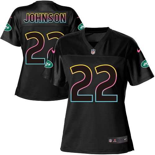 Women's Nike New York Jets #22 Trumaine Johnson Black NFL Fashion Game Jersey