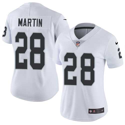 Women's Nike Oakland Raiders #28 Doug Martin White Stitched NFL Vapor Untouchable Limited Jersey