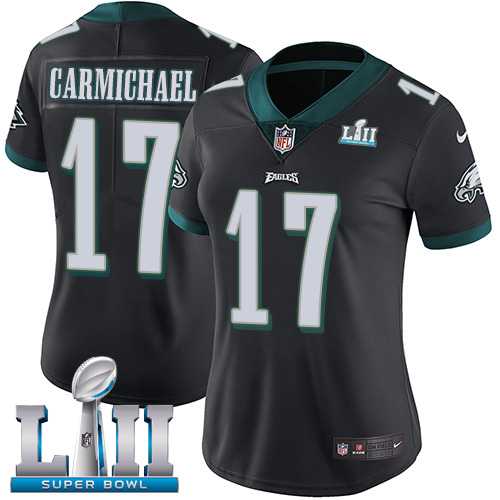 Women's Nike Philadelphia Eagles #17 Harold Carmichael Black Alternate Super Bowl LII Stitched NFL Vapor Untouchable Limited Jersey