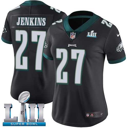 Women's Nike Philadelphia Eagles #27 Malcolm Jenkins Black Alternate Super Bowl LII Stitched NFL Vapor Untouchable Limited Jersey