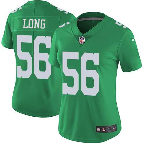 Women's Nike Philadelphia Eagles #56 Chris Long Green Stitched NFL Limited Rush Jersey