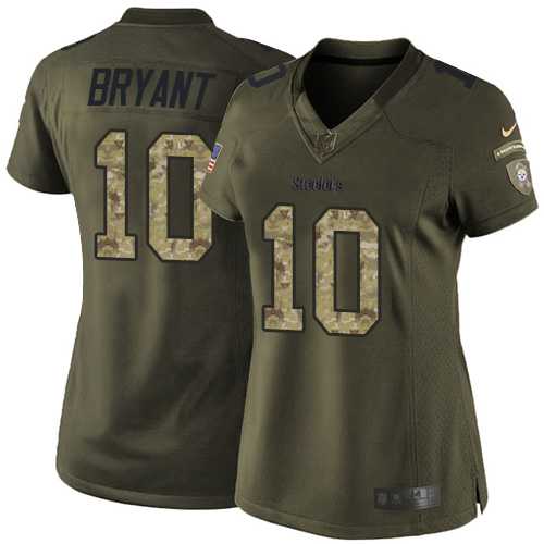 Women's Nike Pittsburgh Steelers #10 Martavis Bryant Green Stitched NFL Limited 2015 Salute to Service Jersey