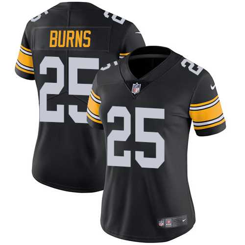 Women's Nike Pittsburgh Steelers #25 Artie Burns Black Alternate Stitched NFL Vapor Untouchable Limited Jersey
