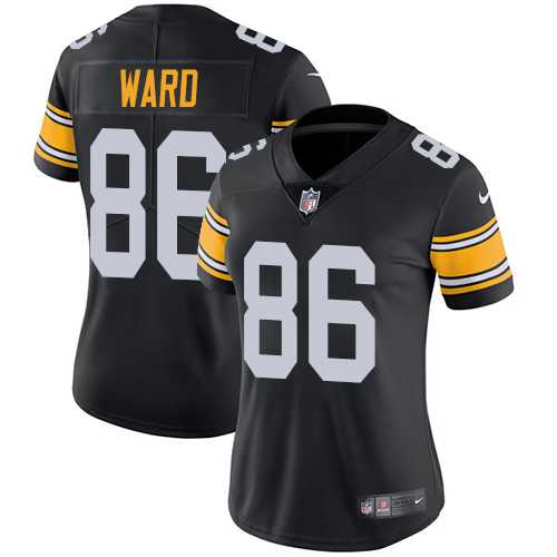 Women's Nike Pittsburgh Steelers #86 Hines Ward Black Alternate Stitched NFL Vapor Untouchable Limited Jersey
