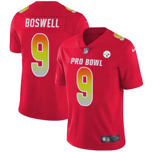 Women's Nike Pittsburgh Steelers #9 Chris Boswell Red Stitched NFL Limited AFC 2018 Pro Bowl Jersey