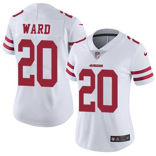 Women's Nike San Francisco 49ers #20 Jimmie Ward White Stitched NFL Vapor Untouchable Limited Jersey
