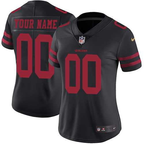Women's Nike San Francisco 49ers Customized Elite Black NFL Jersey Official