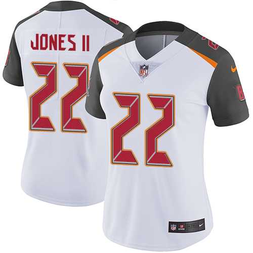Women's Nike Tampa Bay Buccaneers #22 Ronald Jones II White Stitched NFL Vapor Untouchable Limited Jersey