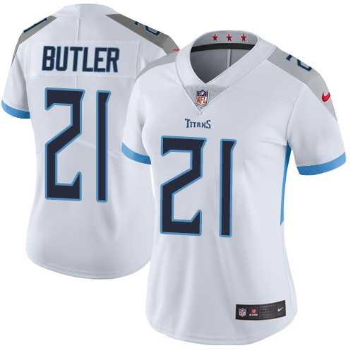 Women's Nike Tennessee Titans #21 Malcolm Butler White Stitched NFL Vapor Untouchable Limited Jersey