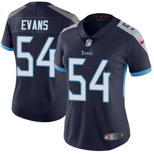 Women's Nike Tennessee Titans #54 Rashaan Evans Navy Blue Alternate Stitched NFL Vapor Untouchable Limited Jersey