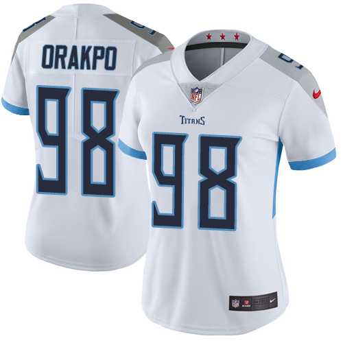 Women's Nike Tennessee Titans #98 Brian Orakpo White Stitched NFL Vapor Untouchable Limited Jersey