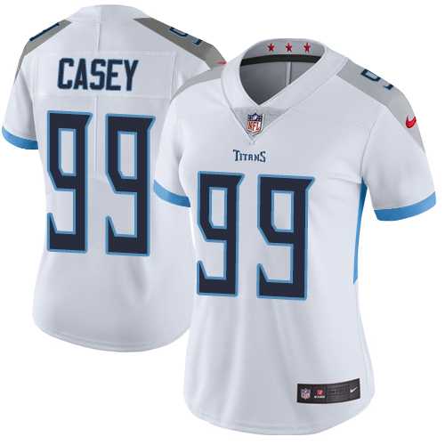 Women's Nike Tennessee Titans #99 Jurrell Casey White Stitched NFL Vapor Untouchable Limited Jersey