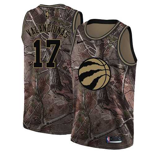 Women's Nike Toronto Raptors #17 Jonas Valanciunas Camo NBA Swingman Realtree Collection Jersey