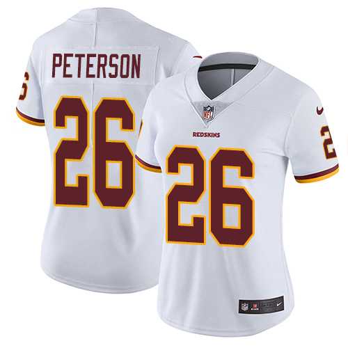 Women's Nike Washington Redskins #26 Adrian Peterson White Stitched NFL Vapor Untouchable Limited Jersey