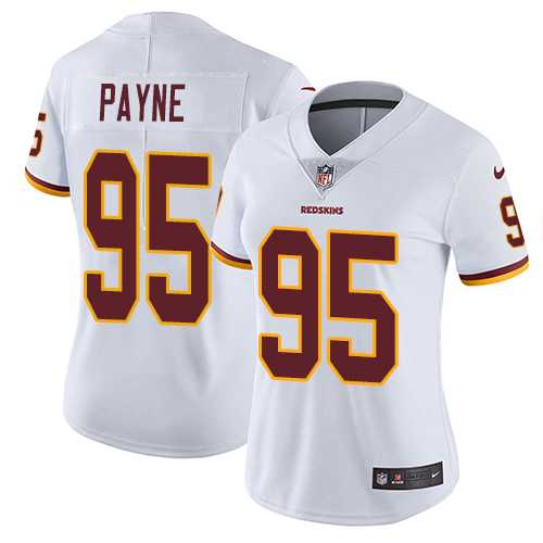 Women's Nike Washington Redskins #95 Da'Ron Payne White Stitched NFL Vapor Untouchable Limited Jersey