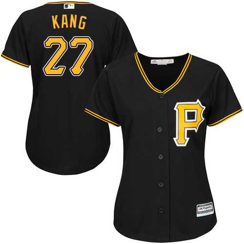 Women's Pittsburgh Pirates #27 Jung-ho Kang Black Alternate Stitched MLB