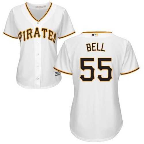 Women's Pittsburgh Pirates #55 Josh Bell White Home Stitched MLB