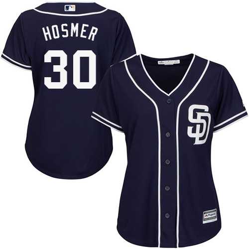Women's San Diego Padres #30 Eric Hosmer Navy Blue Alternate Stitched MLB