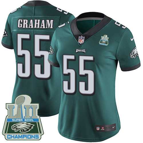Womens Nike Philadelphia Eagles #55 Brandon Graham Midnight Green Team Color Super Bowl LII Champions Stitched NFL Vapor Untouchable Limited Jersey