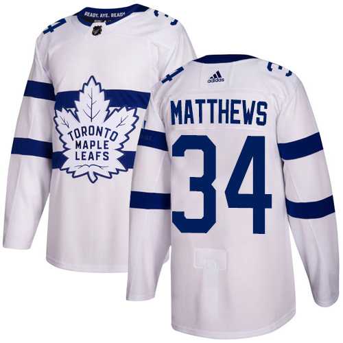 Youth Adidas Toronto Maple Leafs #34 Auston Matthews White Authentic 2018 Stadium Series Stitched NHL Jersey