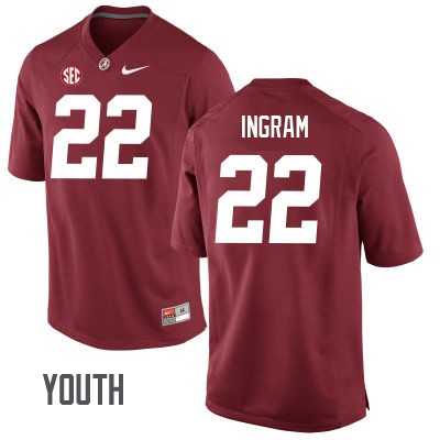 Youth Alabama Crimson Tide #22 Mark Ingram University Red College Stitched NCAA Jersey