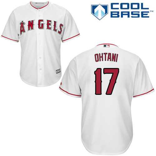 Youth Los Angeles Angels Of Anaheim #17 Shohei Ohtani White Cool Base Stitched MLB