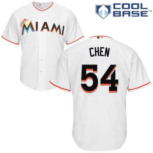 Youth Miami Marlins #54 Wei-Yin Chen White Cool Base Stitched MLB Jersey