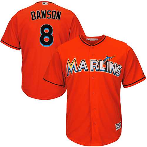 Youth Miami Marlins #8 Andre Dawson Orange Cool Base Stitched MLB Jersey