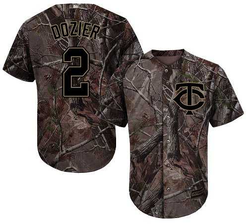 Youth Minnesota Twins #2 Brian Dozier Camo Realtree Collection Cool Base Stitched MLB