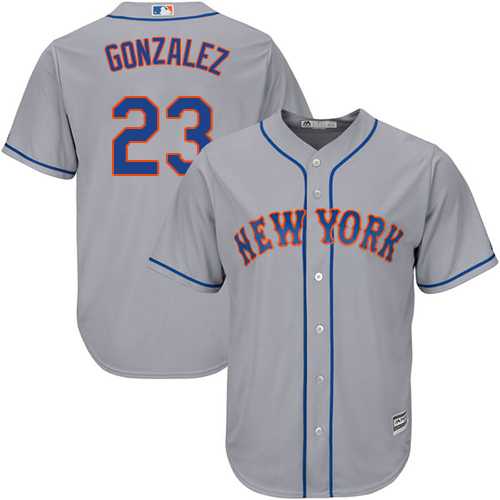 Youth New York Mets #23 Adrian Gonzalez Grey Cool Base Stitched MLB