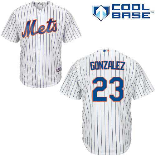 Youth New York Mets #23 Adrian Gonzalez White(Blue Strip) Cool Base Stitched MLB