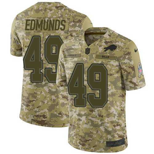 Youth Nike Buffalo Bills #49 Tremaine Edmunds Camo Stitched NFL Limited 2018 Salute to Service Jersey