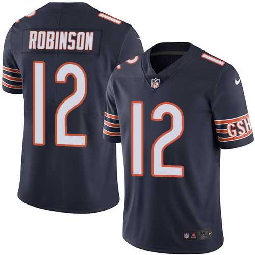 Youth Nike Chicago Bears #12 Allen Robinson Navy Blue Team Color Stitched NFL Vapor Untouchable Limited Jersey