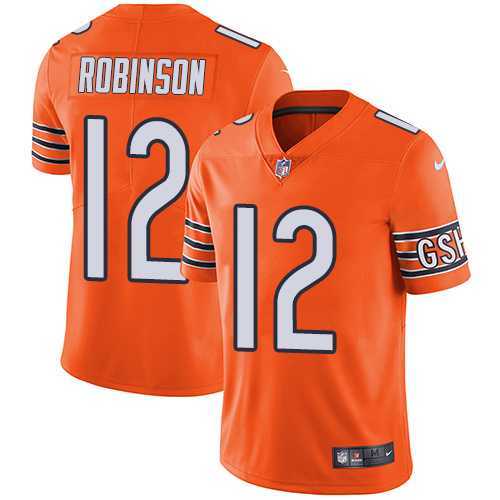 Youth Nike Chicago Bears #12 Allen Robinson Orange Stitched NFL Limited Rush Jersey