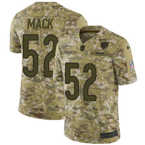 Youth Nike Chicago Bears #52 Khalil Mack Camo Stitched NFL Limited 2018 Salute to Service Jersey