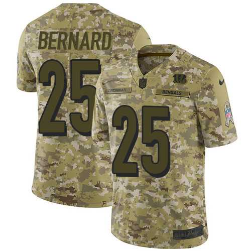 Youth Nike Cincinnati Bengals #25 Giovani Bernard Camo Stitched NFL Limited 2018 Salute to Service Jersey